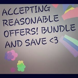 Reasonable offers are ALWAYS welcome 🥰